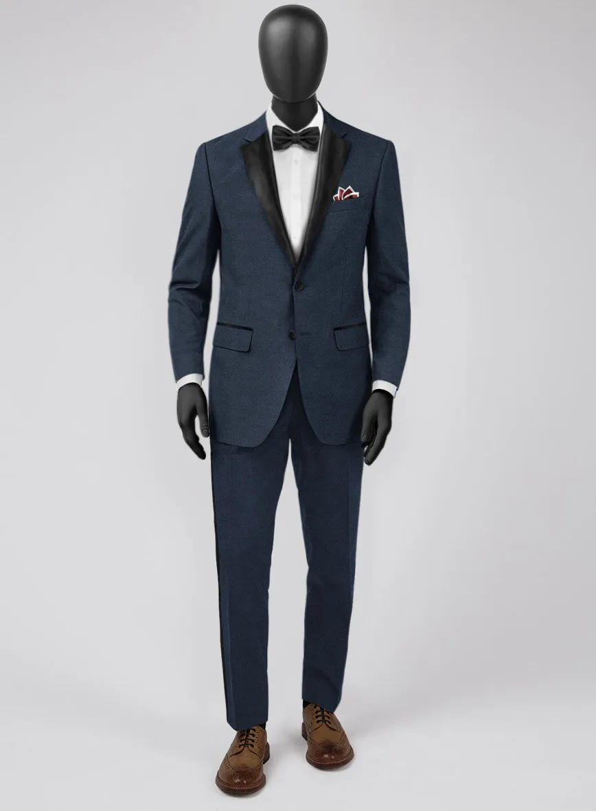 Napolean Ink Blue Wool Tuxedo Suit