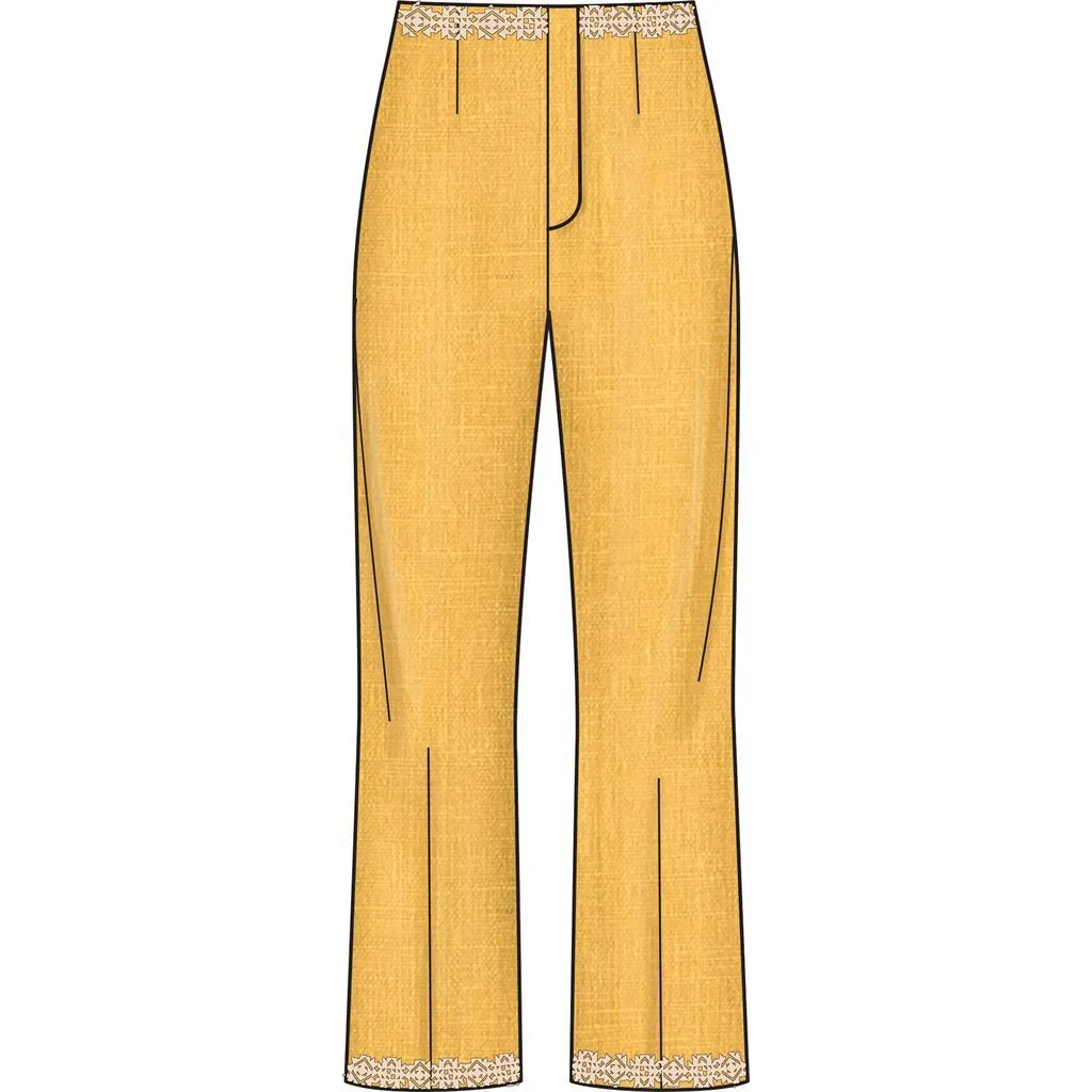 New Look Sewing Pattern N6660 Misses' High Waisted Flared Pants In Two Lengths