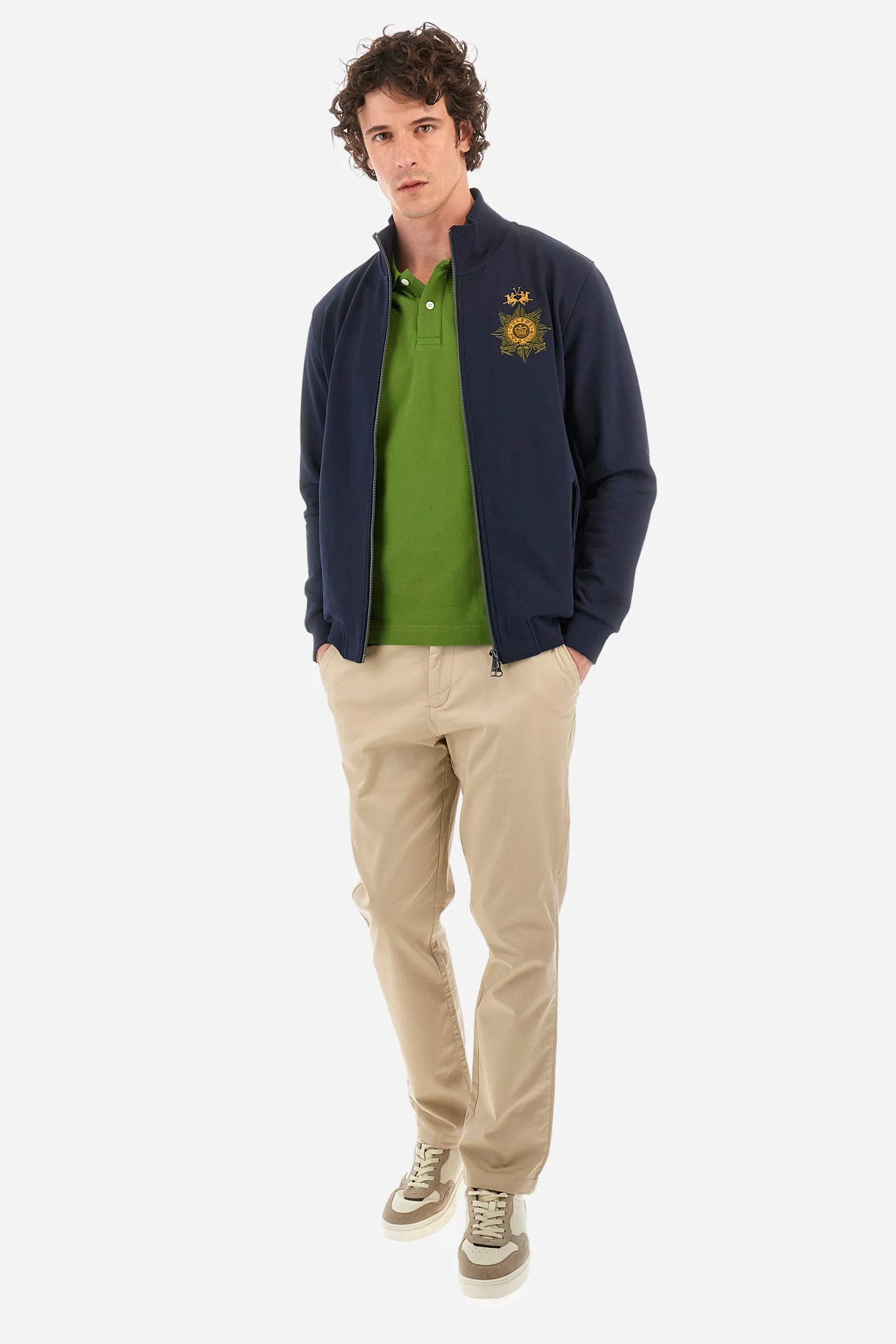 Pantalone chino regular fit in cotone elasticizzato - Siard