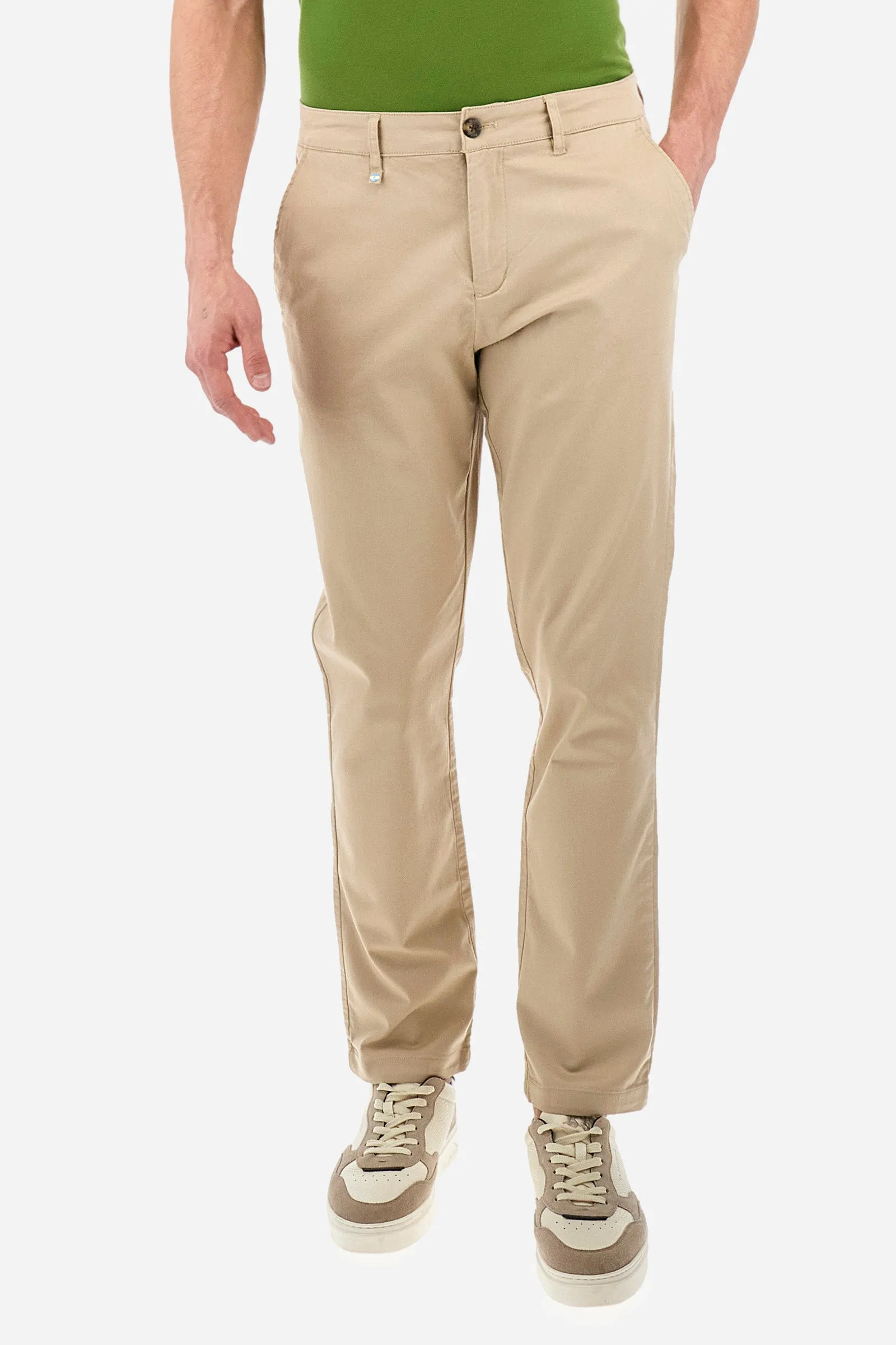 Pantalone chino regular fit in cotone elasticizzato - Siard
