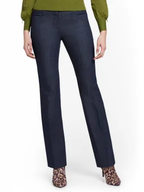 Petite Navy Straight-Leg Pant