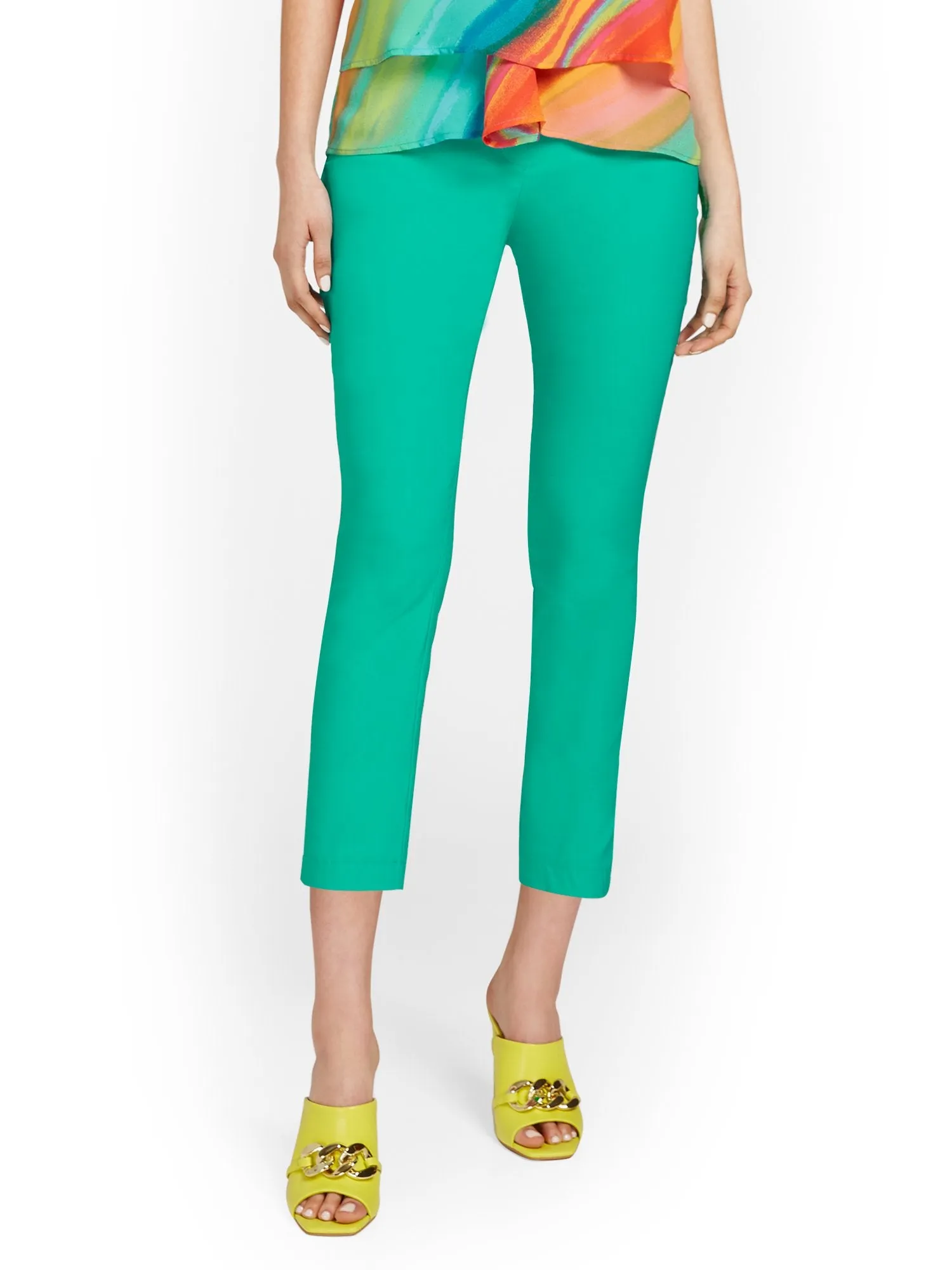 Petite Whitney High-Waisted Pull-On Slim-Leg Capri Pant