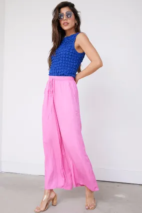 SALE - Robbi Satin Wide Leg Pant