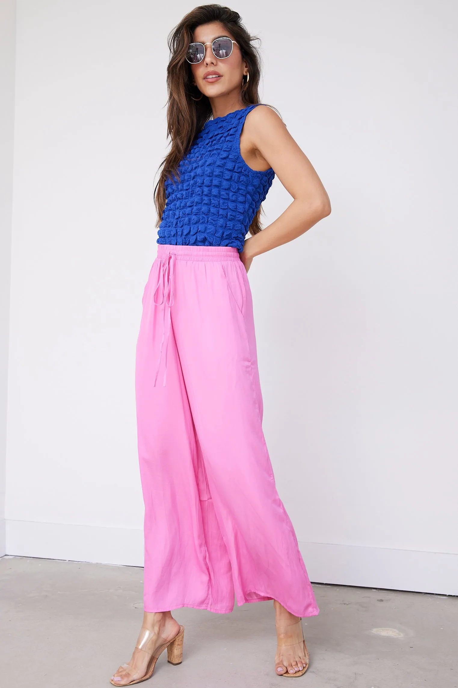 SALE - Robbi Satin Wide Leg Pant