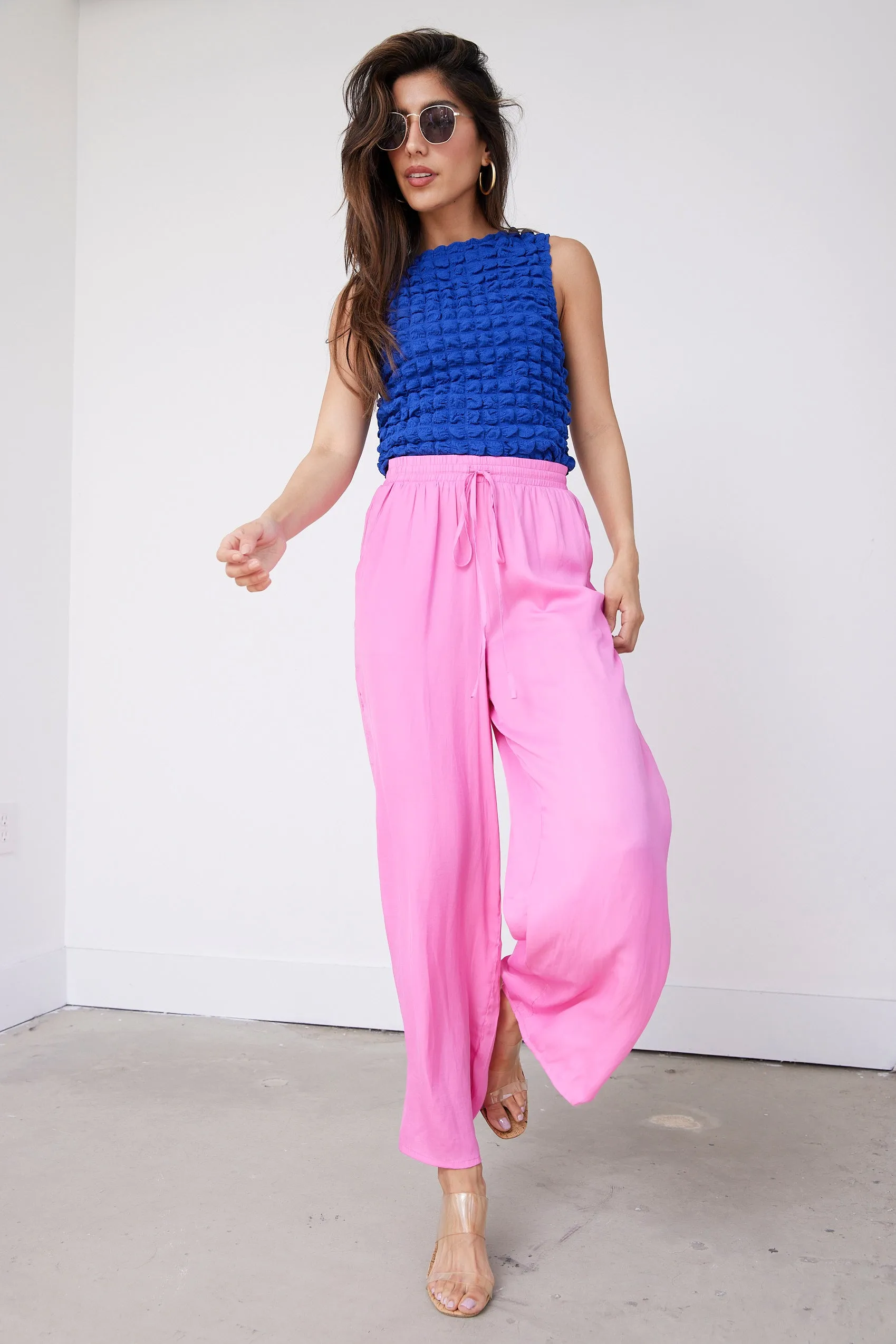 SALE - Robbi Satin Wide Leg Pant