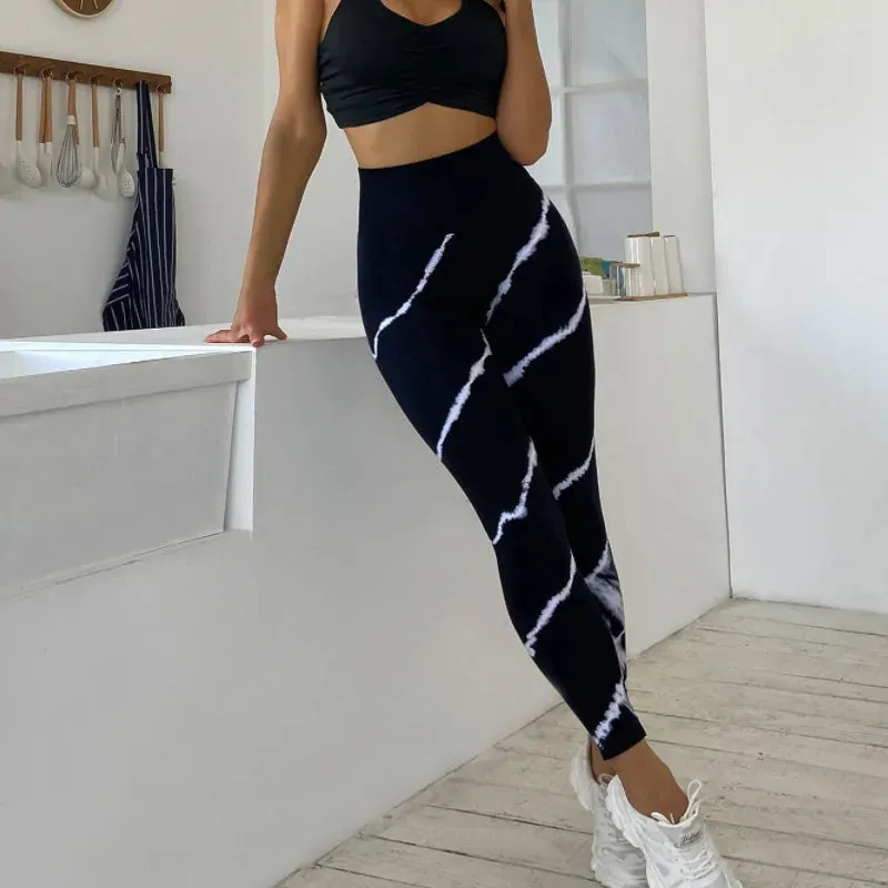 Seamless Tie Dye Leggings Women Sexy Fitness Gym Legging