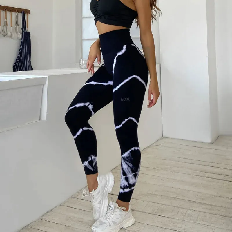 Seamless Tie Dye Leggings Women Sexy Fitness Gym Legging