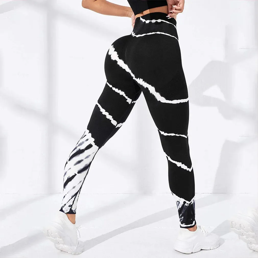 Seamless Tie Dye Leggings Women Sexy Fitness Gym Legging