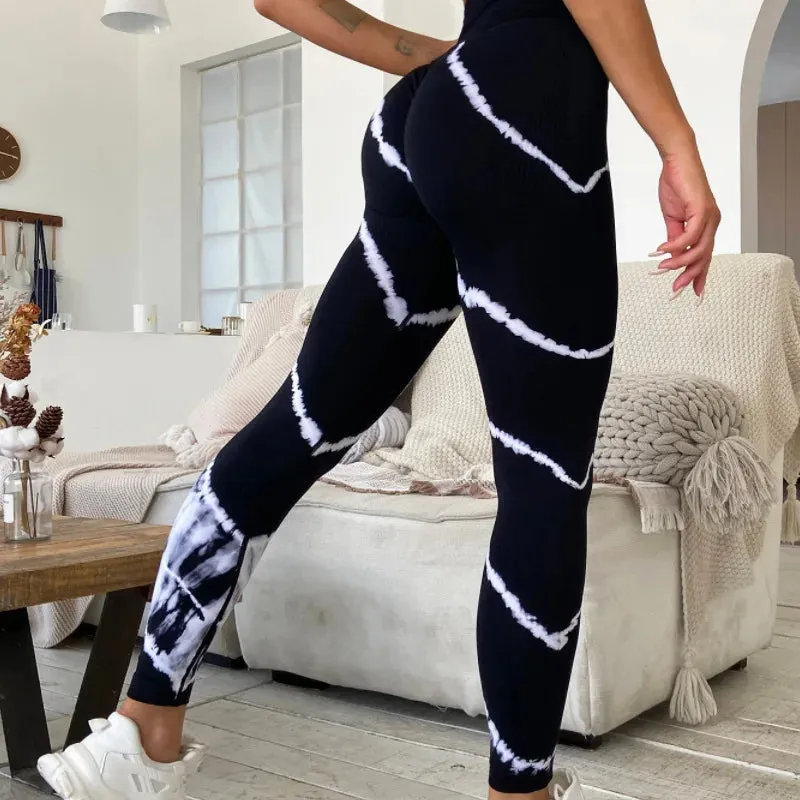 Seamless Tie Dye Leggings Women Sexy Fitness Gym Legging