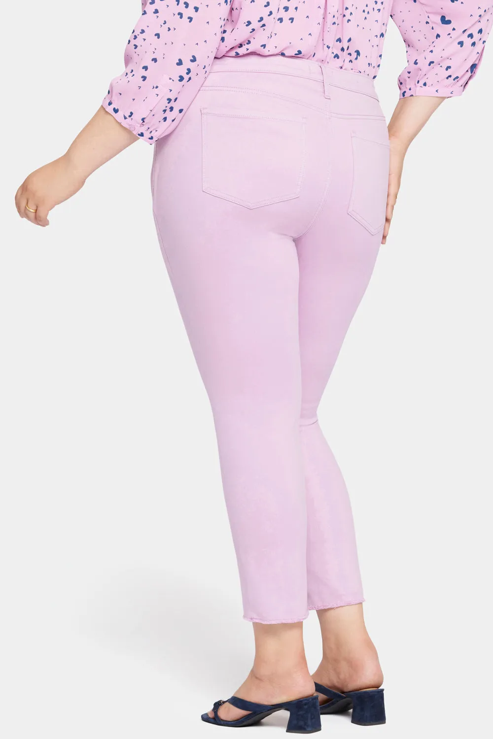 Sheri Ankle Jeans with Fray Hem - Misty Mauve