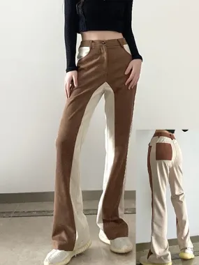 Slim Look Design Y2k Straight Leg Pants Hot