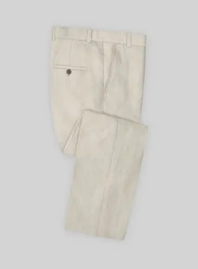 Solbiati Art Du Lin Light Beige Linen Pants