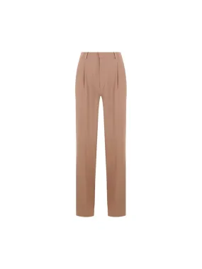 Straight-Leg Crepe Trousers