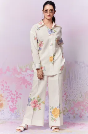 Summer Rose Shirt And Trousers Co-Ord Set