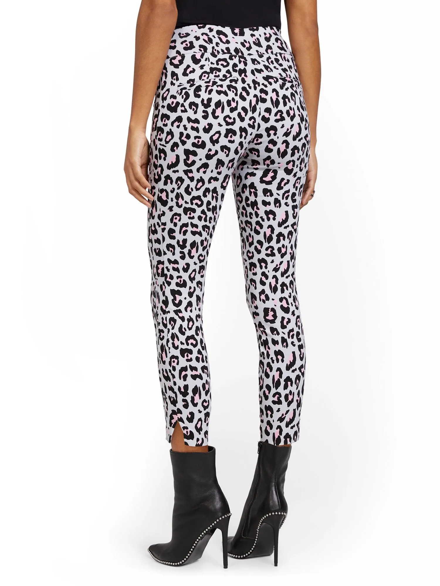 Tall Whitney High-Waisted Pull-On Slim-Leg Ankle Pant - Animal Print