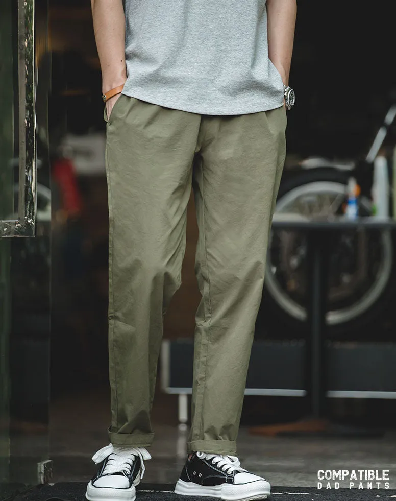 Tooling American Retro Black Straight Casual Men's Trousers