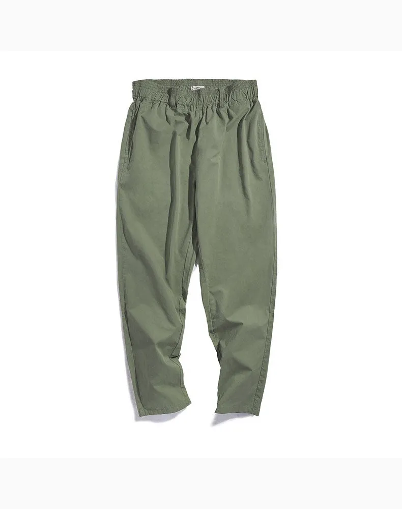 Tooling American Retro Black Straight Casual Men's Trousers