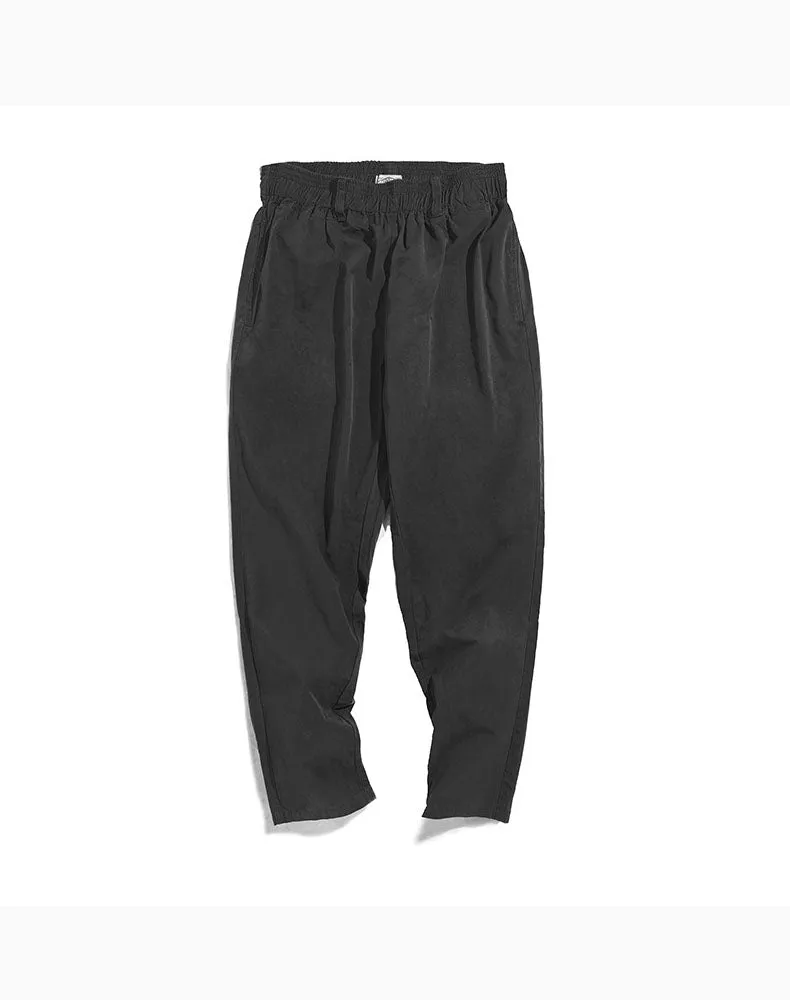 Tooling American Retro Black Straight Casual Men's Trousers