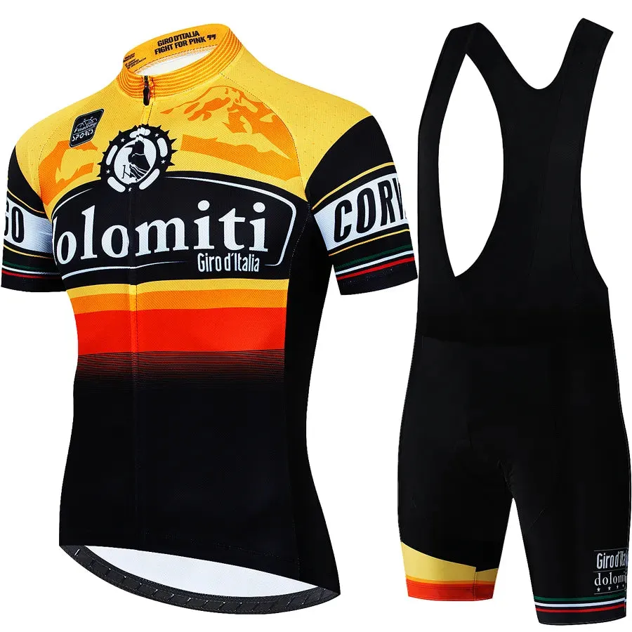 Tour De Giro D'ITALIA Cycling Mtb Men's Blouse Bike Costume Sports Set Pants Man Clothing Clothes Summer 2024 Jersey Tricuta Bib