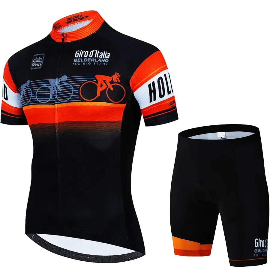 Tour De Giro D'ITALIA Cycling Mtb Men's Blouse Bike Costume Sports Set Pants Man Clothing Clothes Summer 2024 Jersey Tricuta Bib