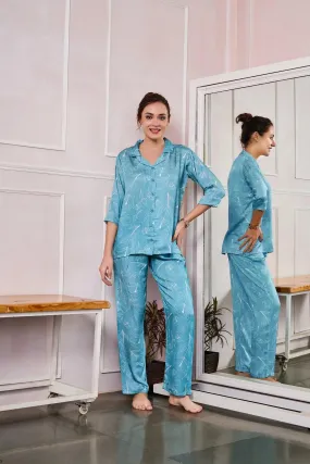 Velure Floral Print Night Suit