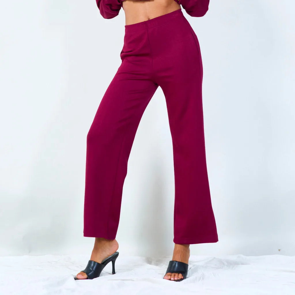 Wide-leg elastic waist pants wholesale