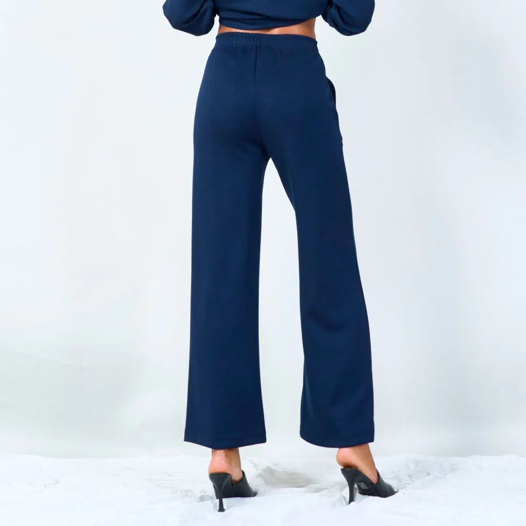 Wide-leg elastic waist pants wholesale