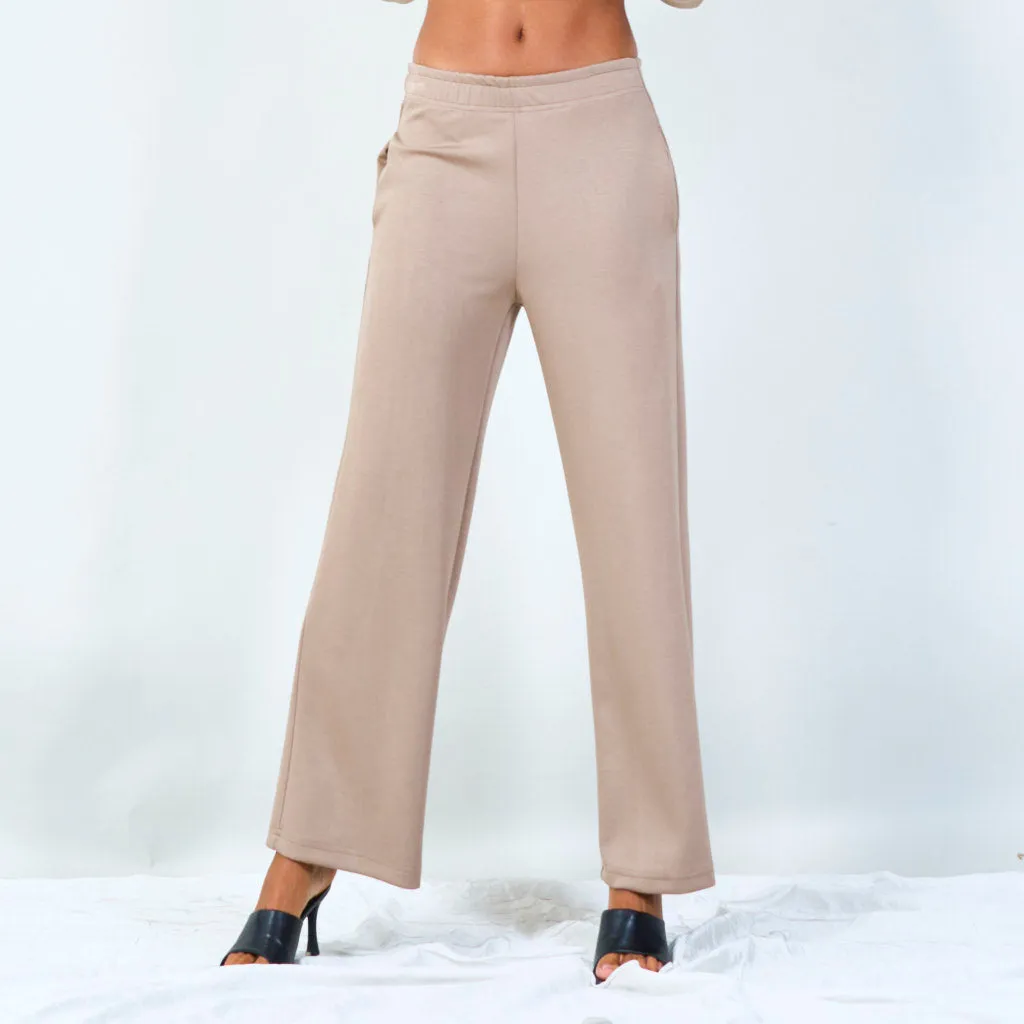 Wide-leg elastic waist pants wholesale