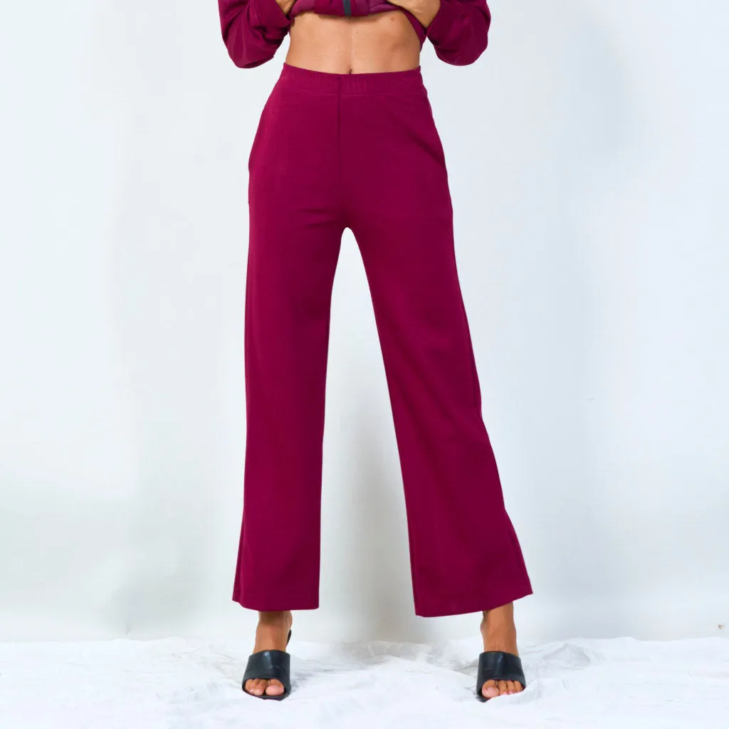 Wide-leg elastic waist pants wholesale