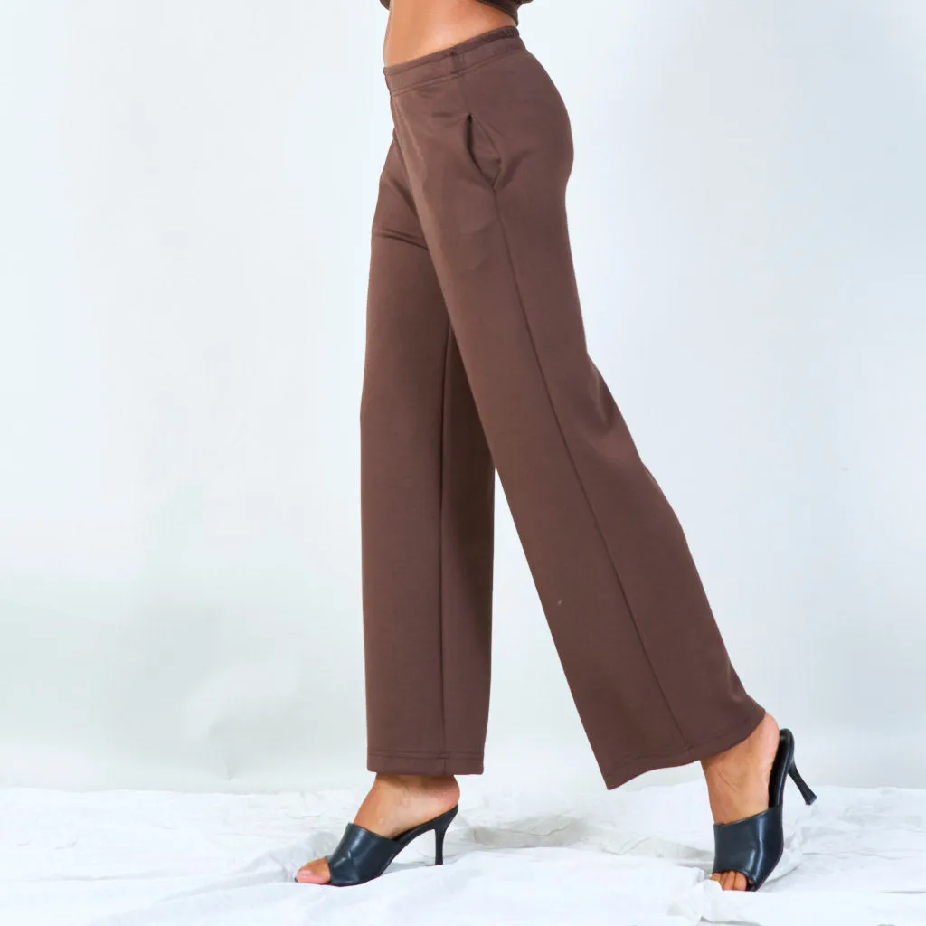 Wide-leg elastic waist pants wholesale