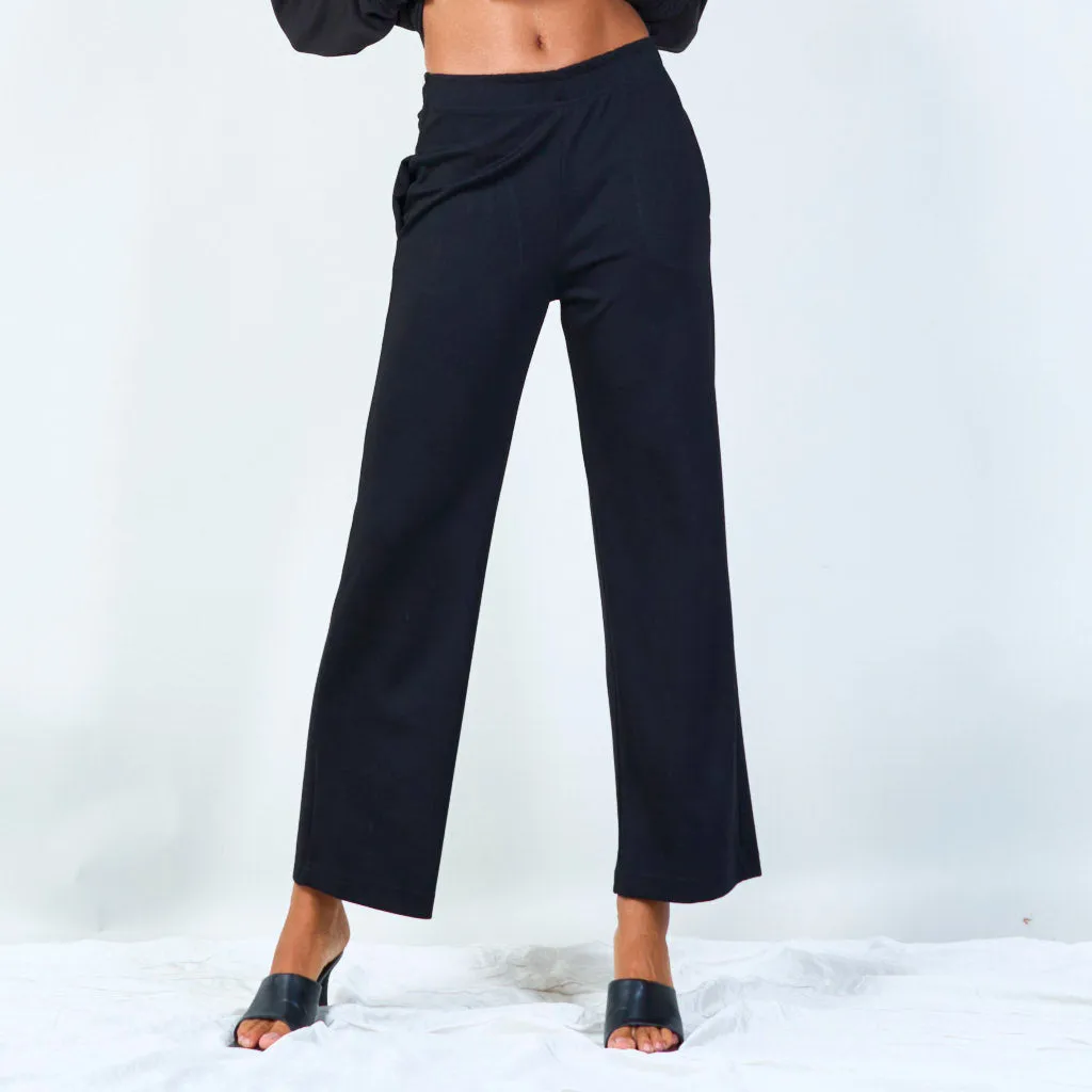 Wide-leg elastic waist pants wholesale