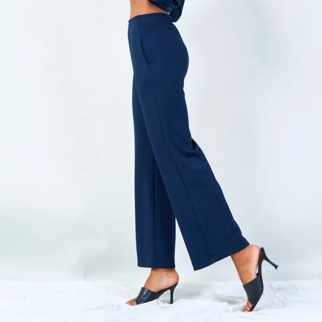 Wide-leg elastic waist pants wholesale