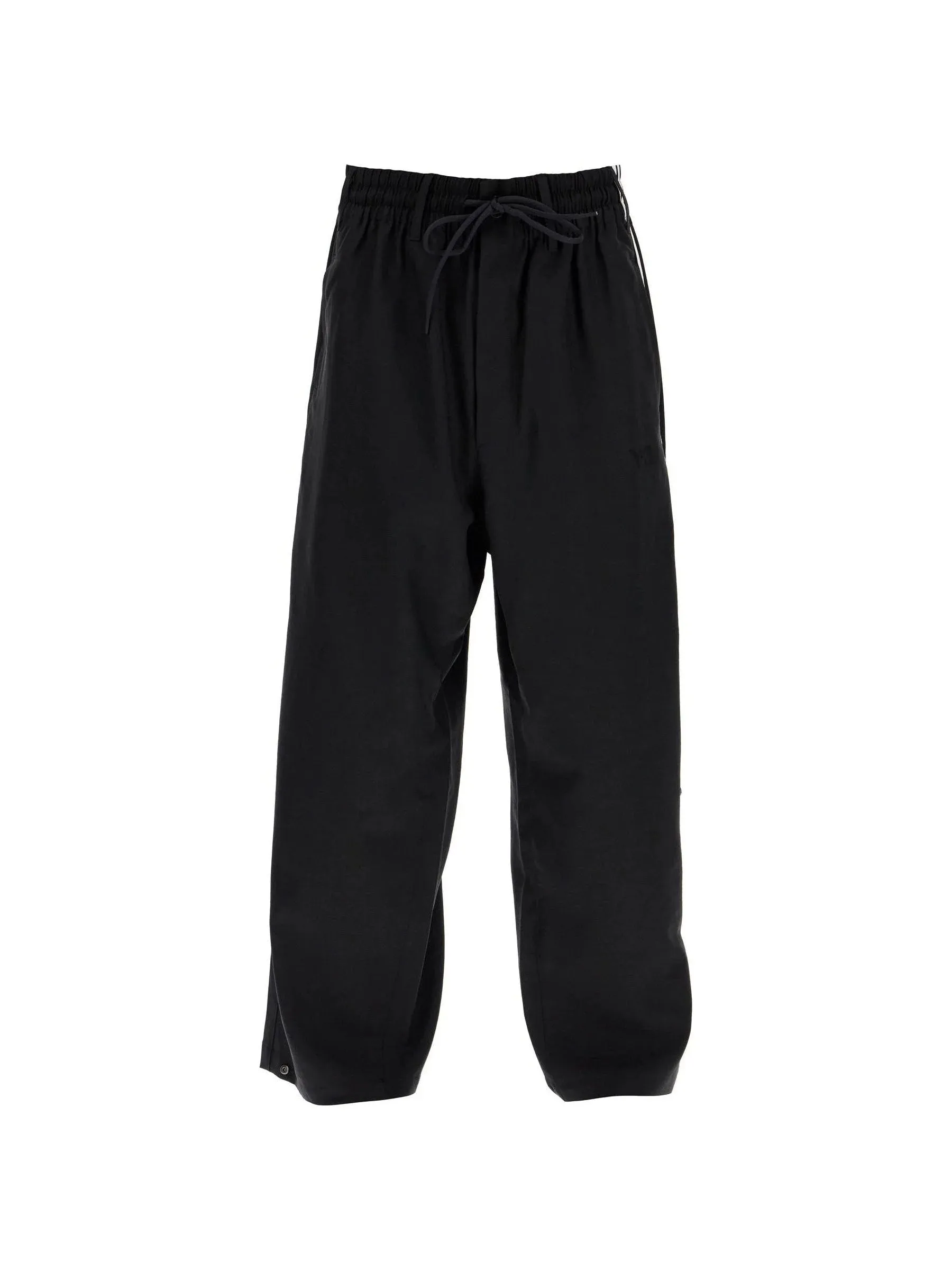 Wide-Leg Twill Trousers