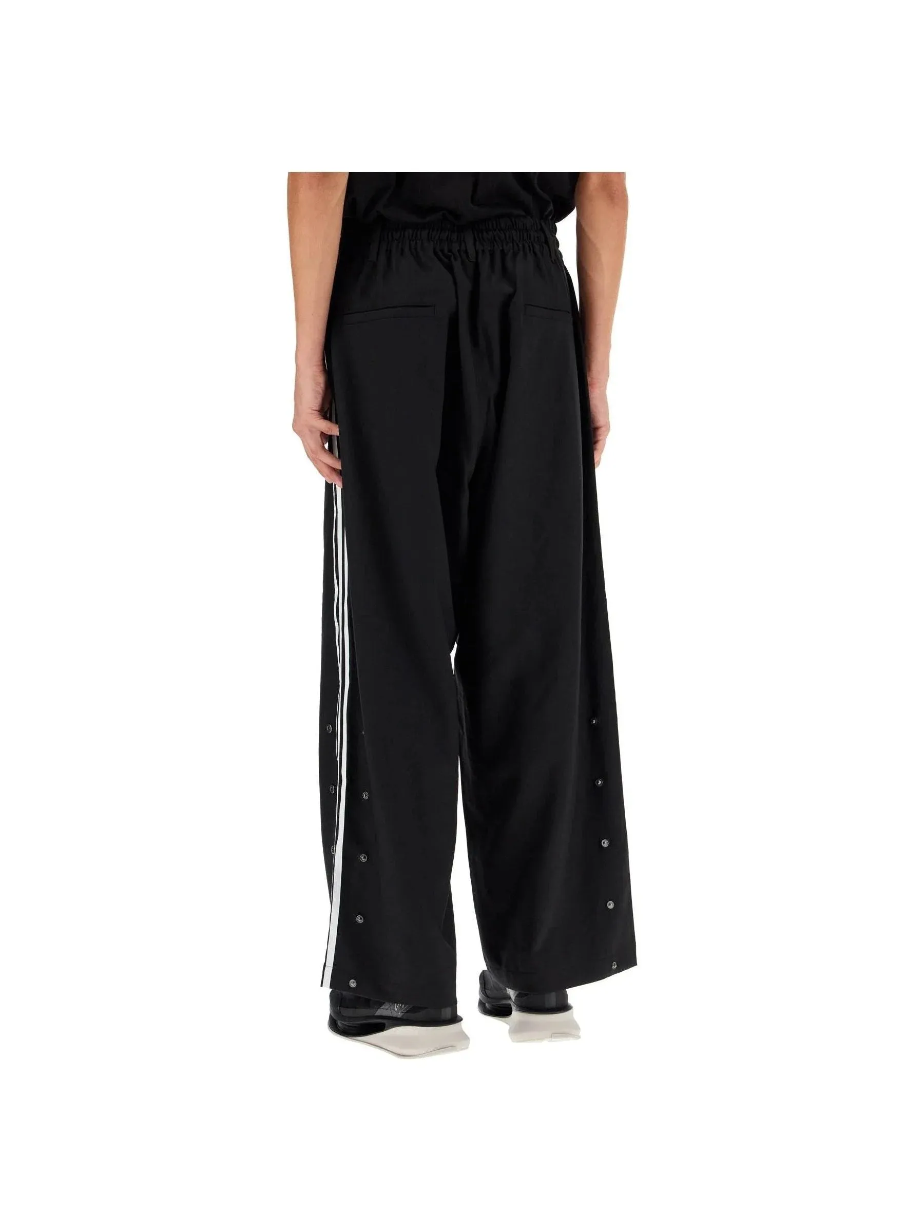 Wide-Leg Twill Trousers
