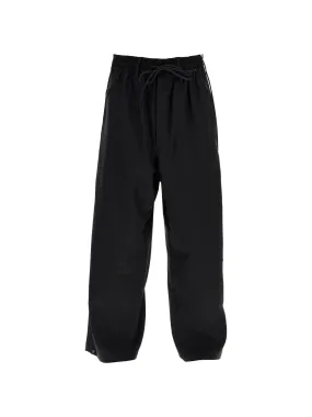 Wide-Leg Twill Trousers