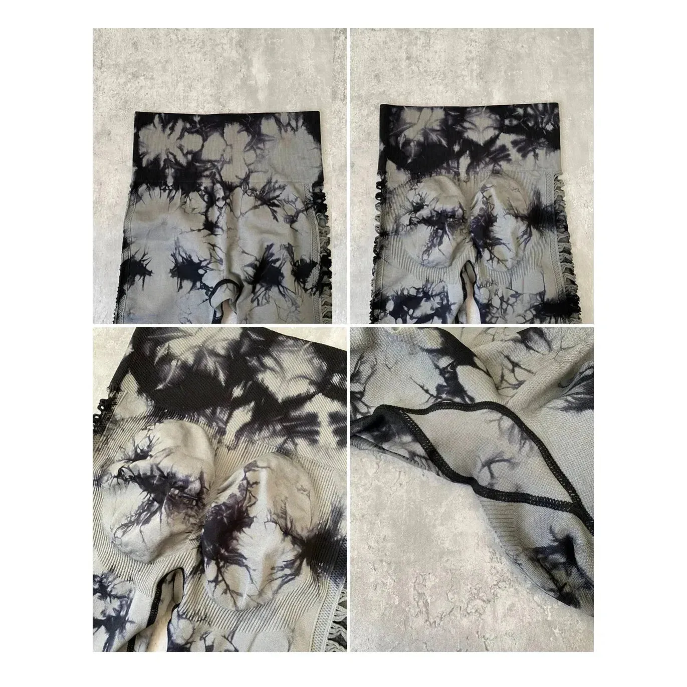 Women Tie Dye Hollow Out Leggings Sexy High Waist Yoga Pants
