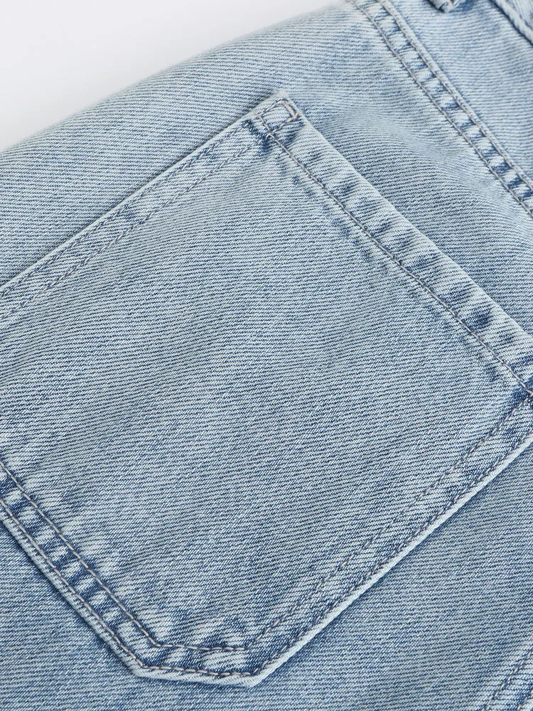 Women's 100% Cotton Wide-Leg Jeans