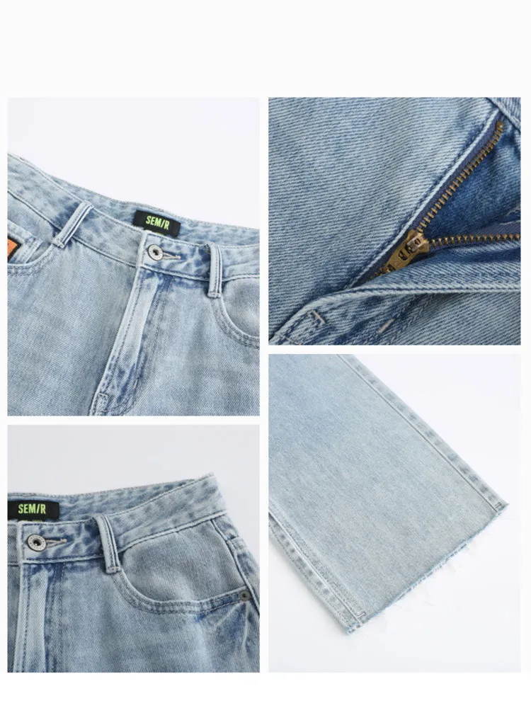 Women's 100% Cotton Wide-Leg Jeans