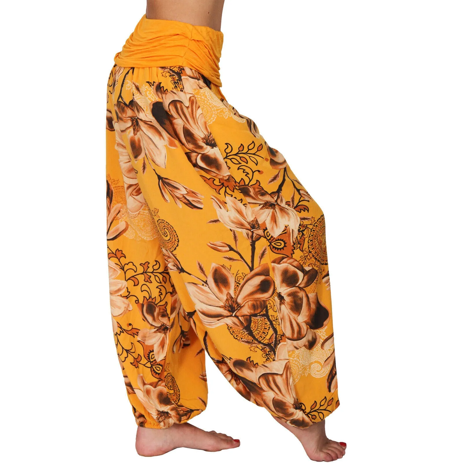 Women's Printed Loose Casual Wide-leg Trousers Pants
