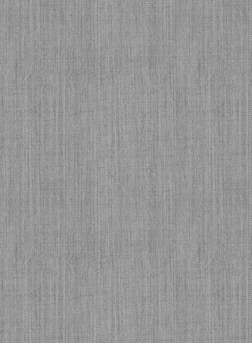 Worsted Light Gray Wool Tuxedo Suit